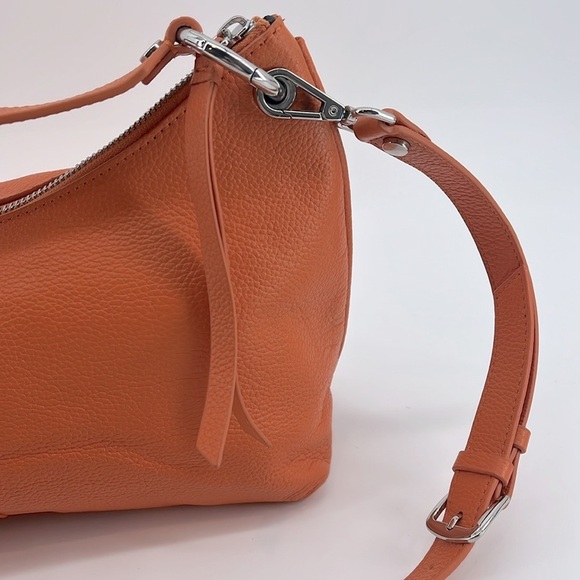 NEW & Other Stories Soft Leather Crossbody Shoulder Bag Orange - Picture 5 of 11